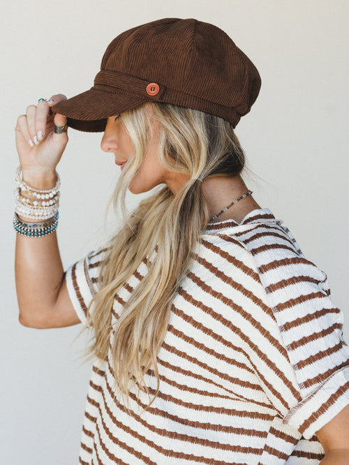Easy Days Newsboy Cap - Brown - Pre Order