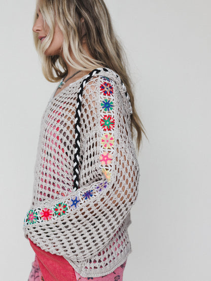 Color Maze Cardigan - Soft Beige