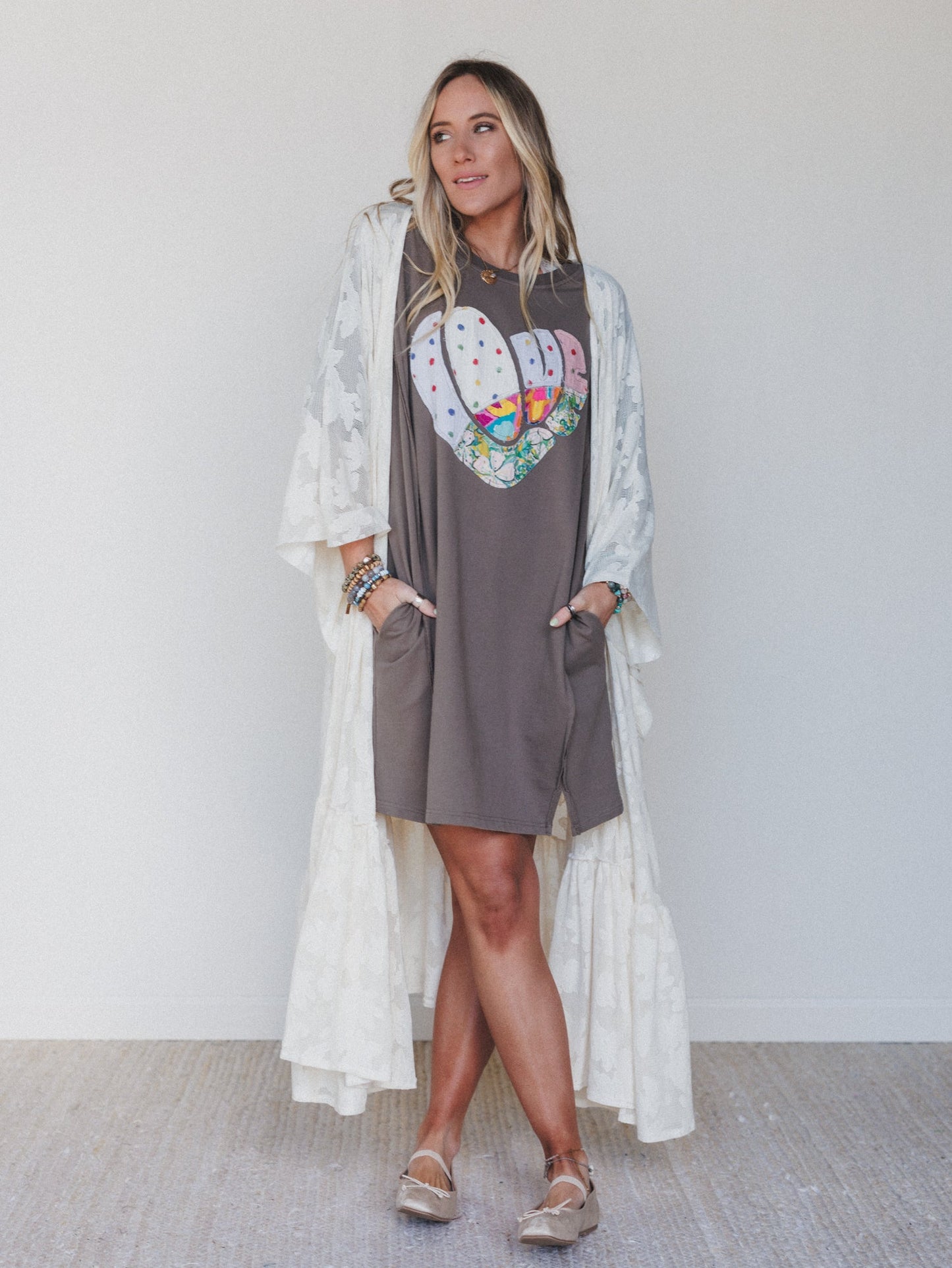 Boho Darling Kimono Duster - Cream