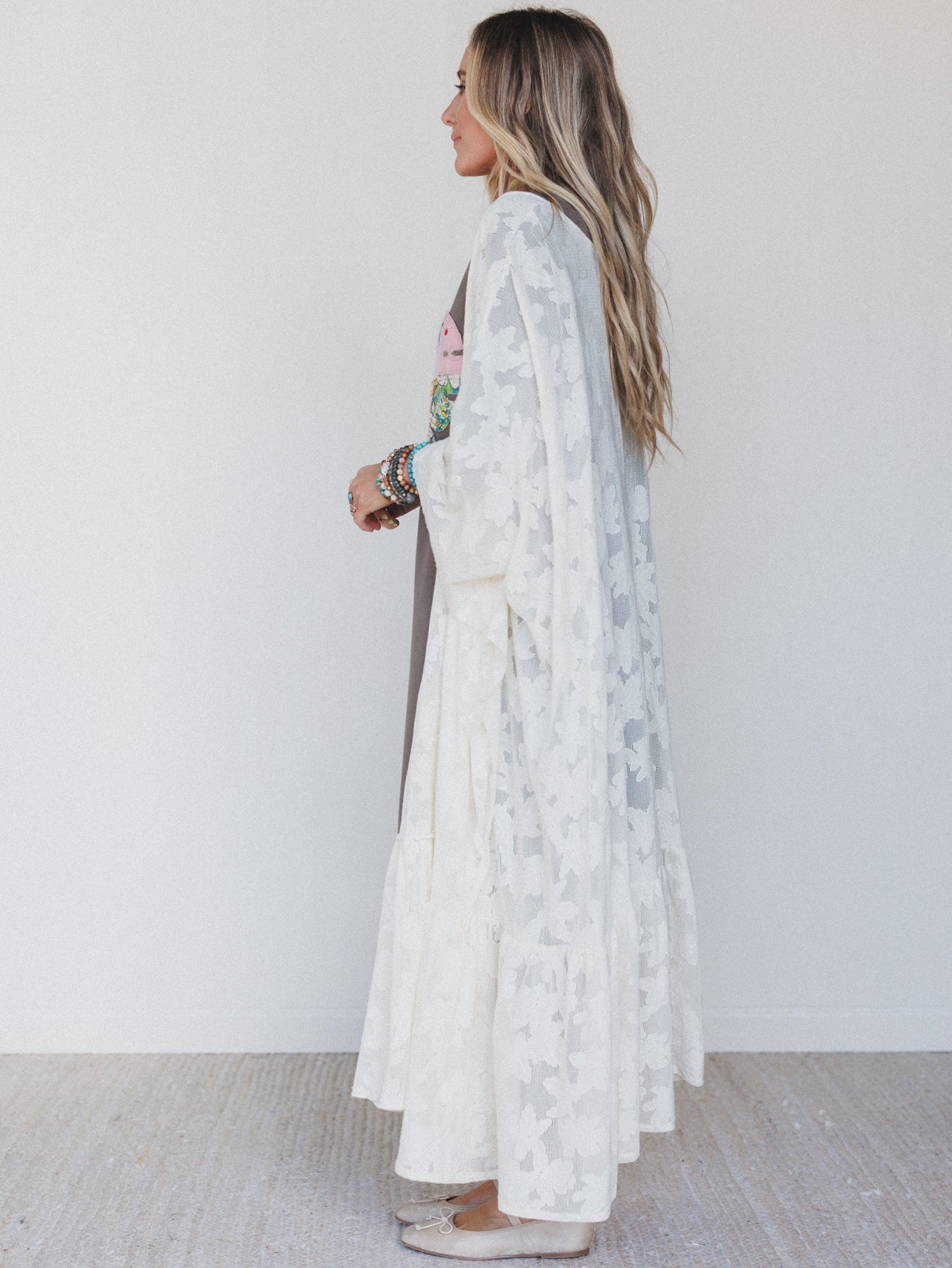 Boho Darling Kimono Duster - Cream