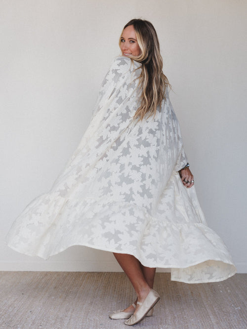 Boho Darling Kimono Duster - Cream