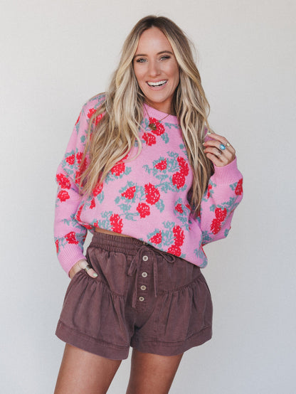 Cute Thrills Shorts - Washed Mocha