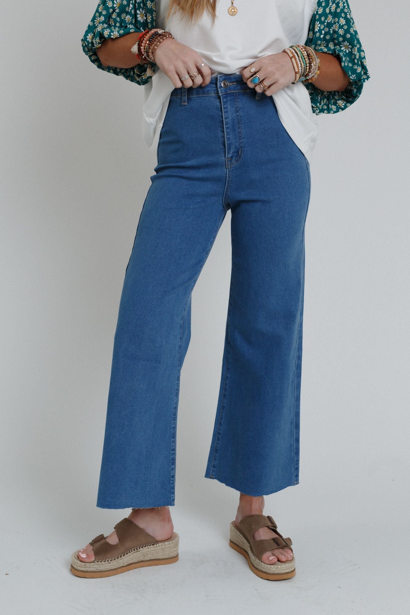 Ahead Of The Pack Cropped Jeans - Denim - Pre Order