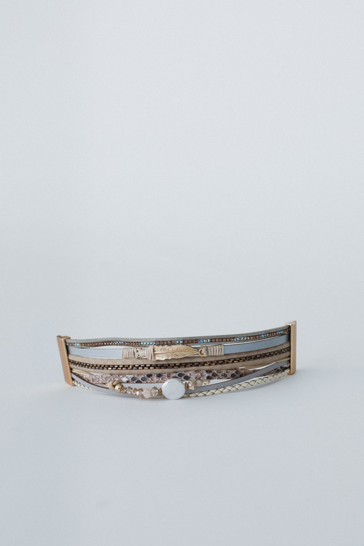 Bohemian Goddess Charmed Bracelet - Beige