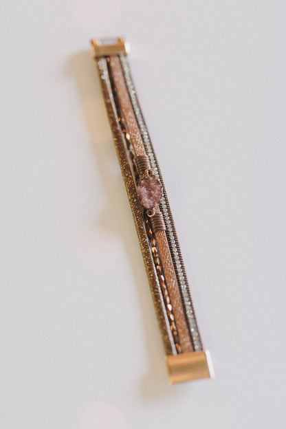 Dusty Horizon Layered Bracelet - Camel
