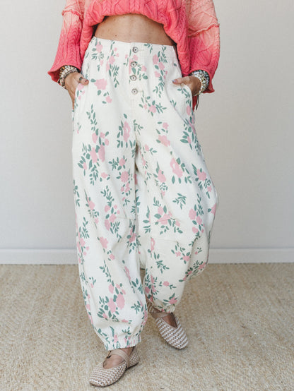 Dawn of Spring Pants - Ivory Multi