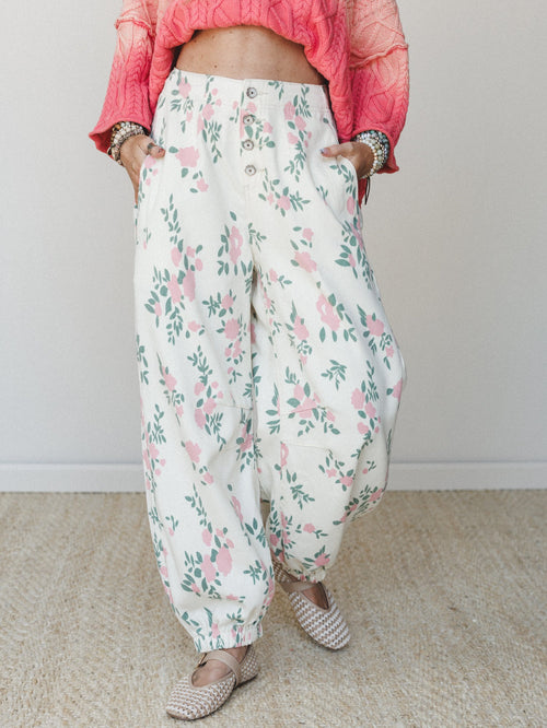 Dawn of Spring Pants - Ivory Multi