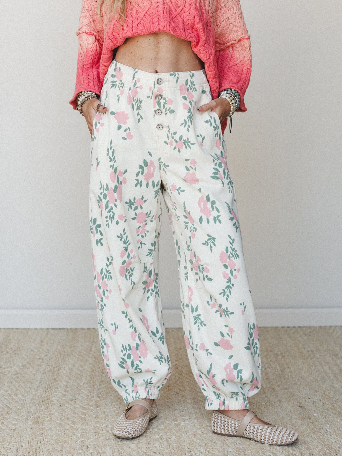 Dawn of Spring Pants - Ivory Multi