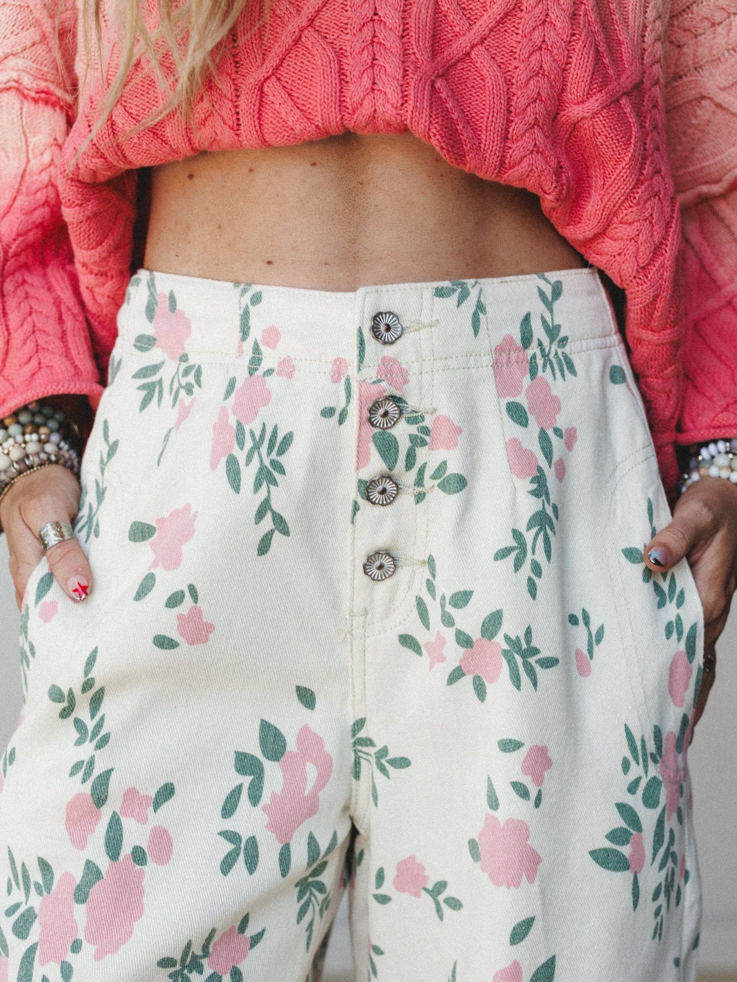 Dawn of Spring Pants - Ivory Multi