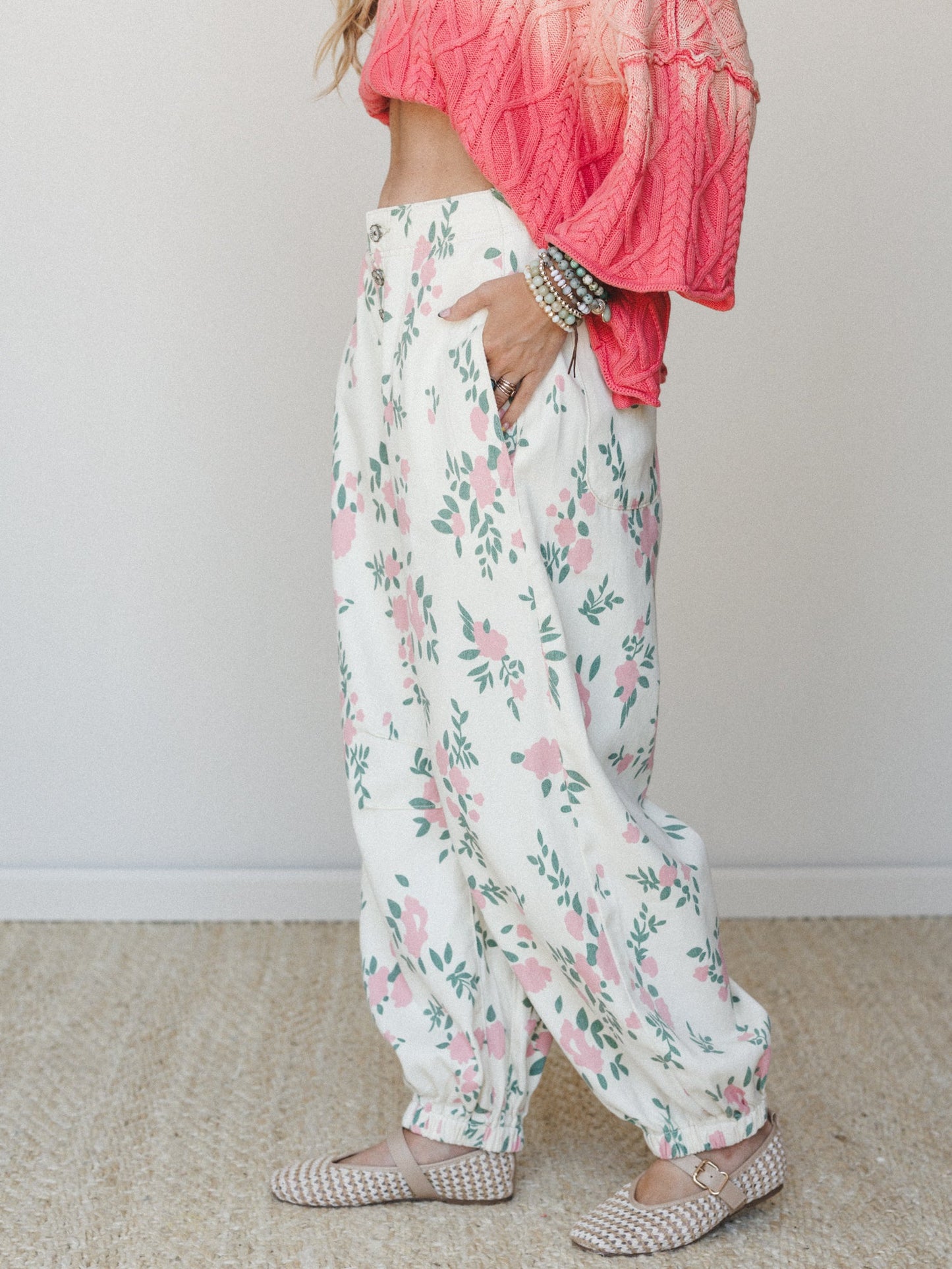 Dawn of Spring Pants - Ivory Multi