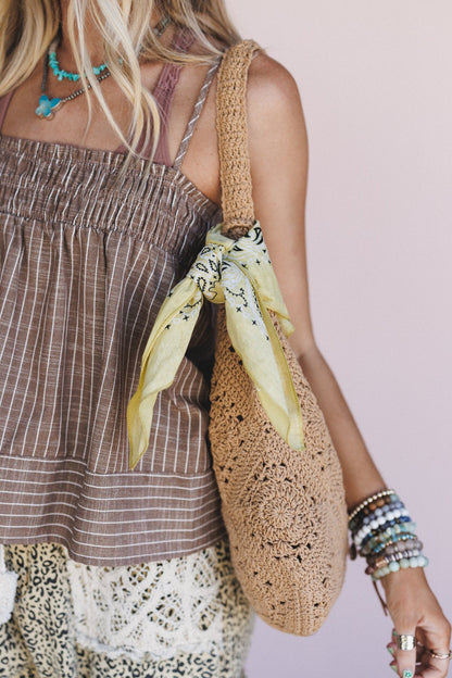 Cabin Song Paisley Bandana - Lemon