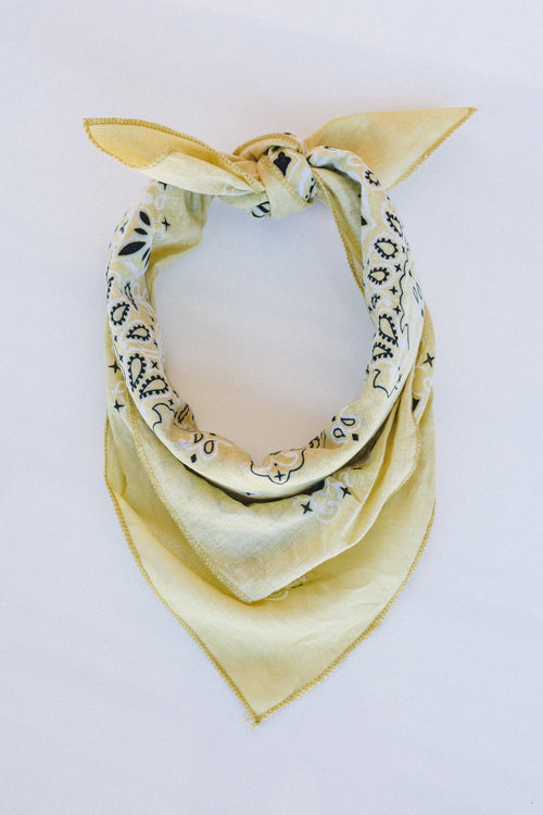 Cabin Song Paisley Bandana - Lemon