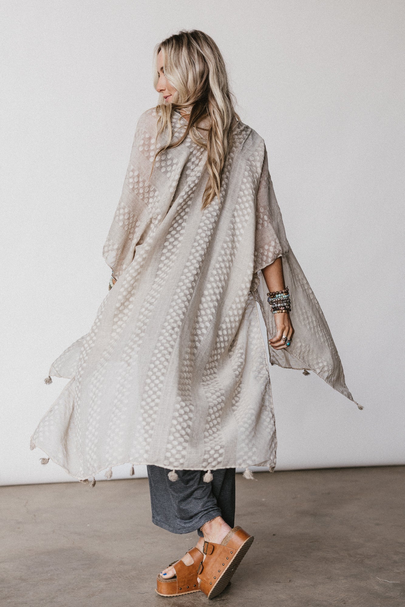 Boheme Breeze Kimono - Taupe