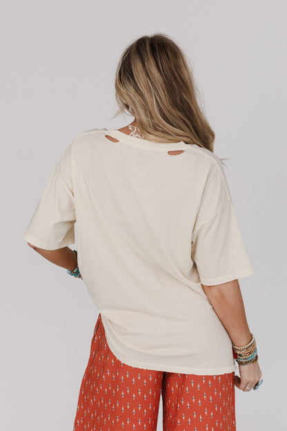Butterfly Garden Graphic Tee - Cream