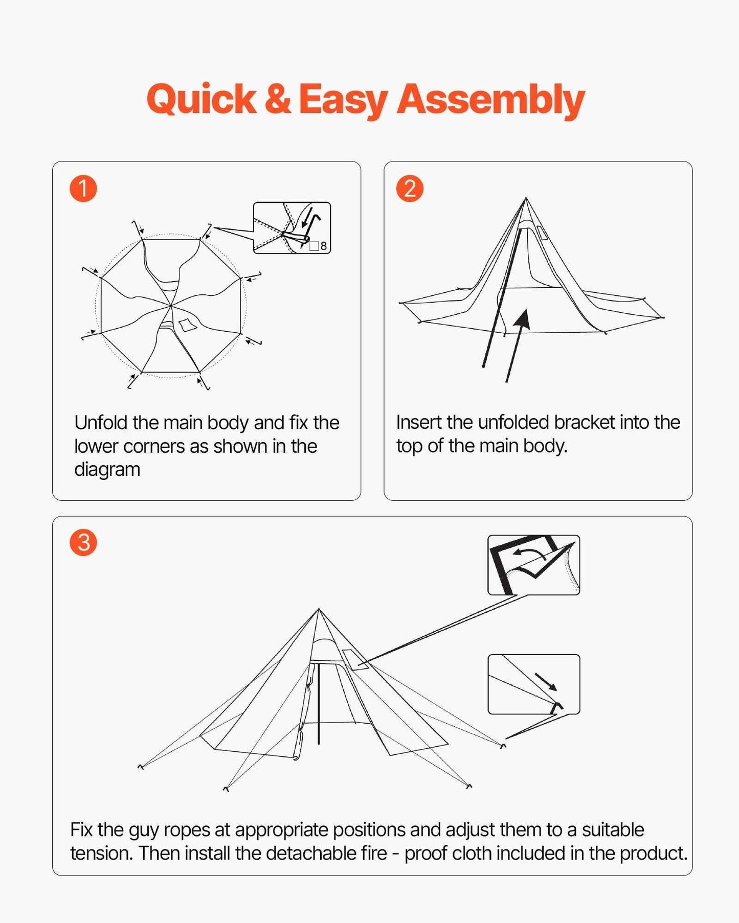 2-Person Hot Tent with Stove Jack | 4-Season Waterproof Tipi Camping Tent