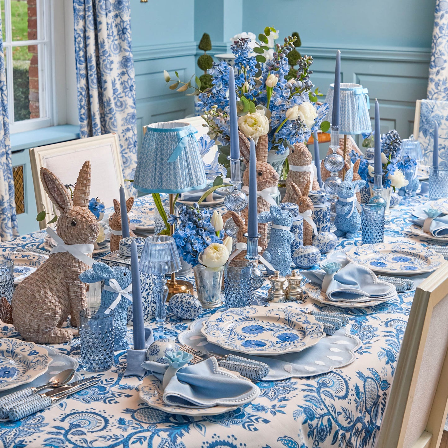 Blue Flowers Dinner Plate
