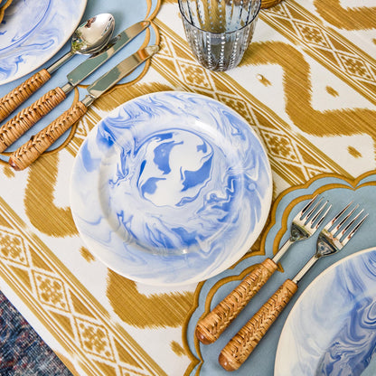 Julia Blue Marbled Starter Plate (Set of 4)