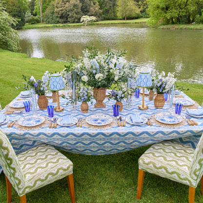 Blue Serena Appliqué Napkins (Set of 4)