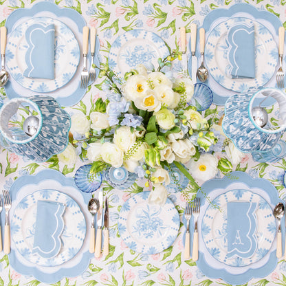 Blue Serena Appliqué Napkins (Set of 4)