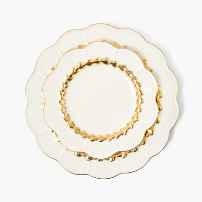 Gold Laurel Dinner Plates (Set of 4)